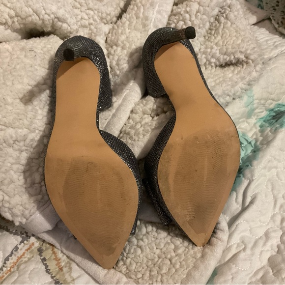 Betsey Johnson silver glitter heels.81/2. - Picture 9 of 10